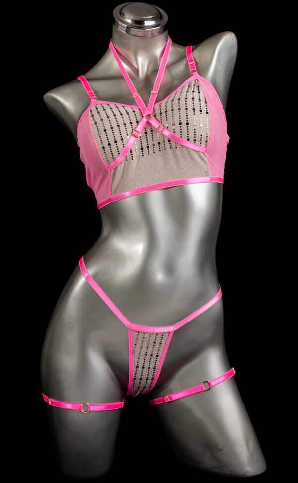 Conjunto rosa brillo