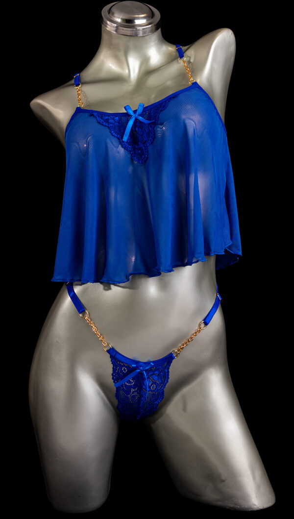 Conjunto azul cadenas