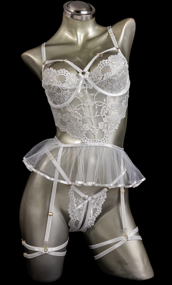 Falda liguero blanco