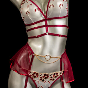 Falda liguero corazón