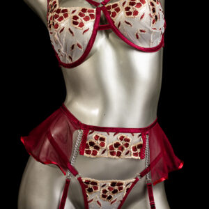 Falda liguero vinotinto